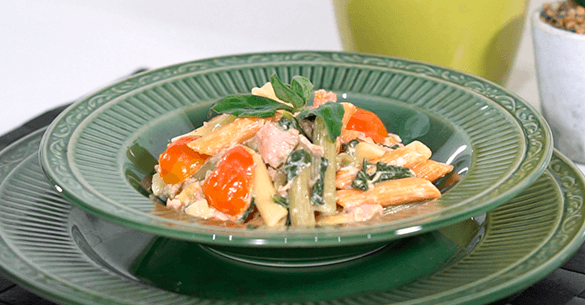 Tricolor Penne with White Sauce and Tuna_