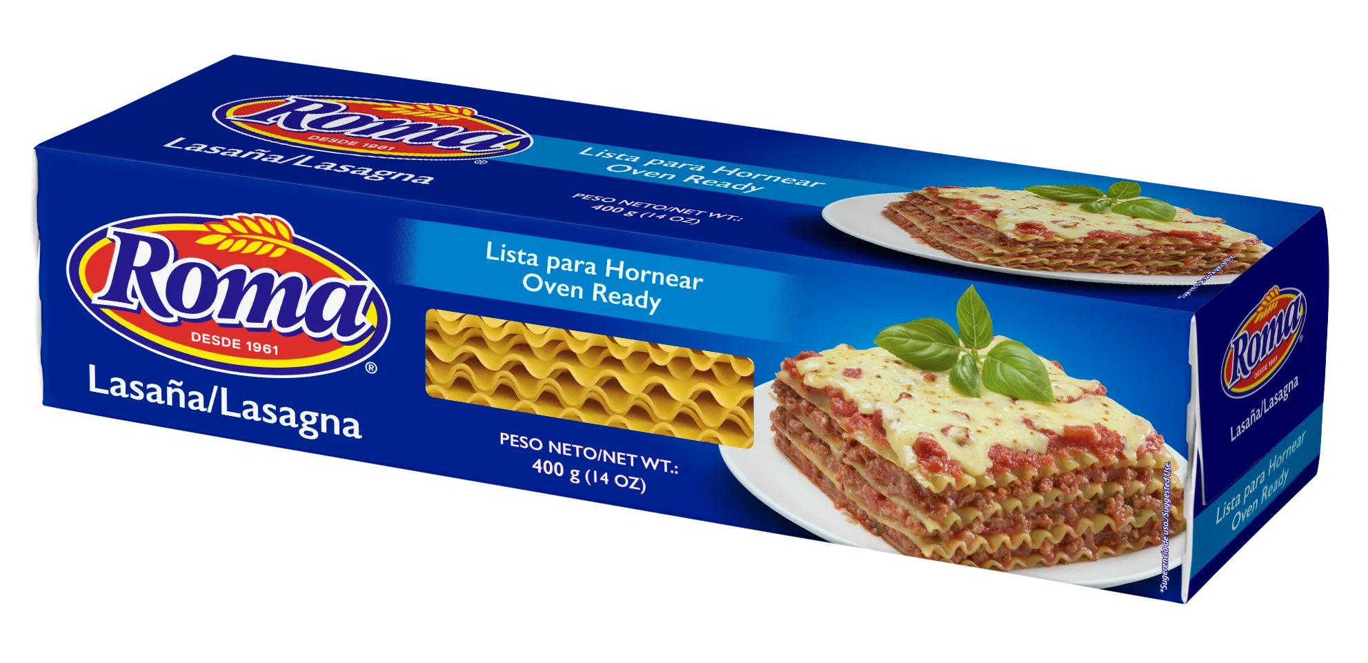 Lasaña lista al horno
